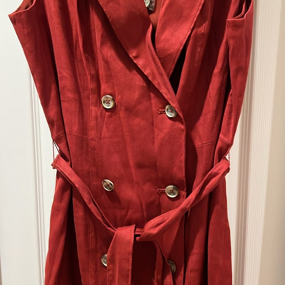 White House Black Market sleeveless trench dress